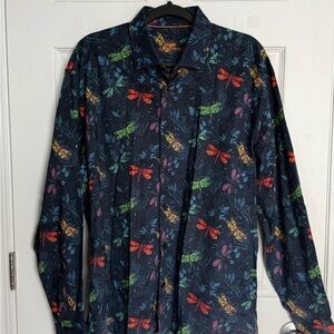 Colourful Dragonfly Print Shirt